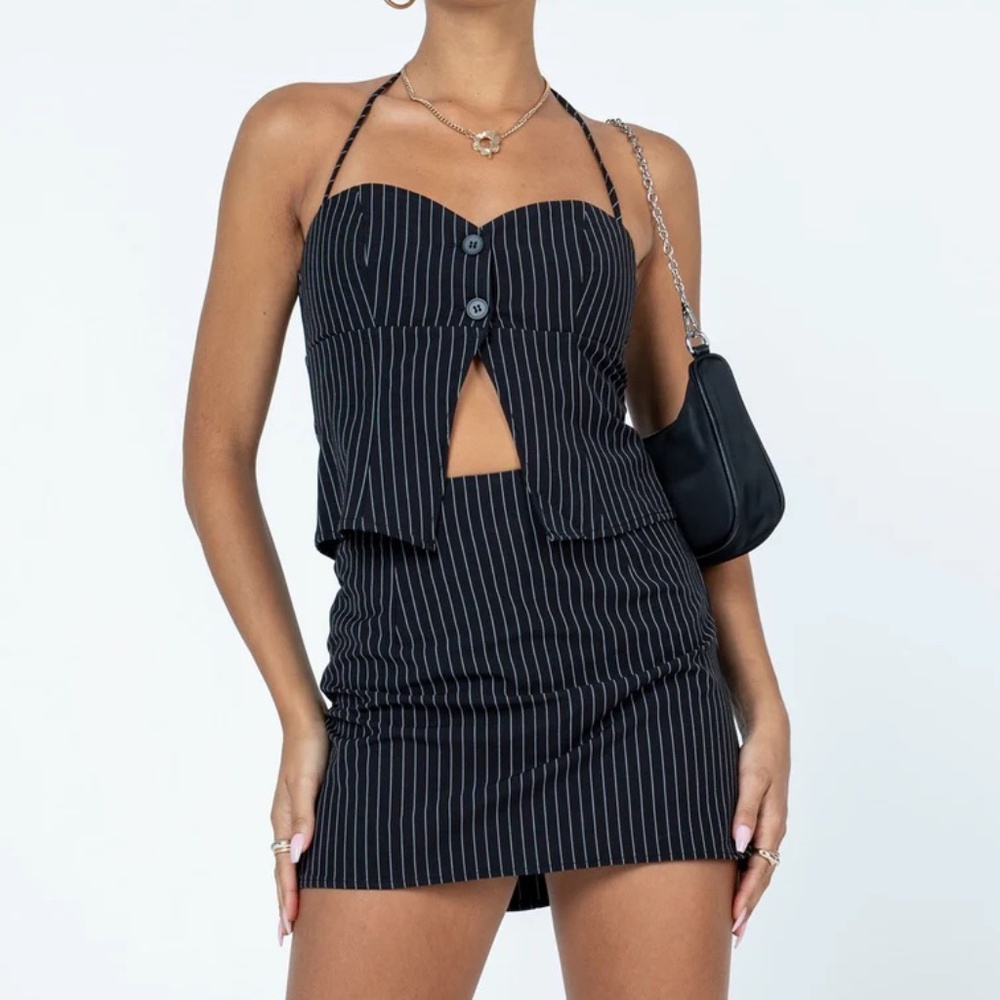 Princess Polly LUCA SET BLACK STRIPE, size 4